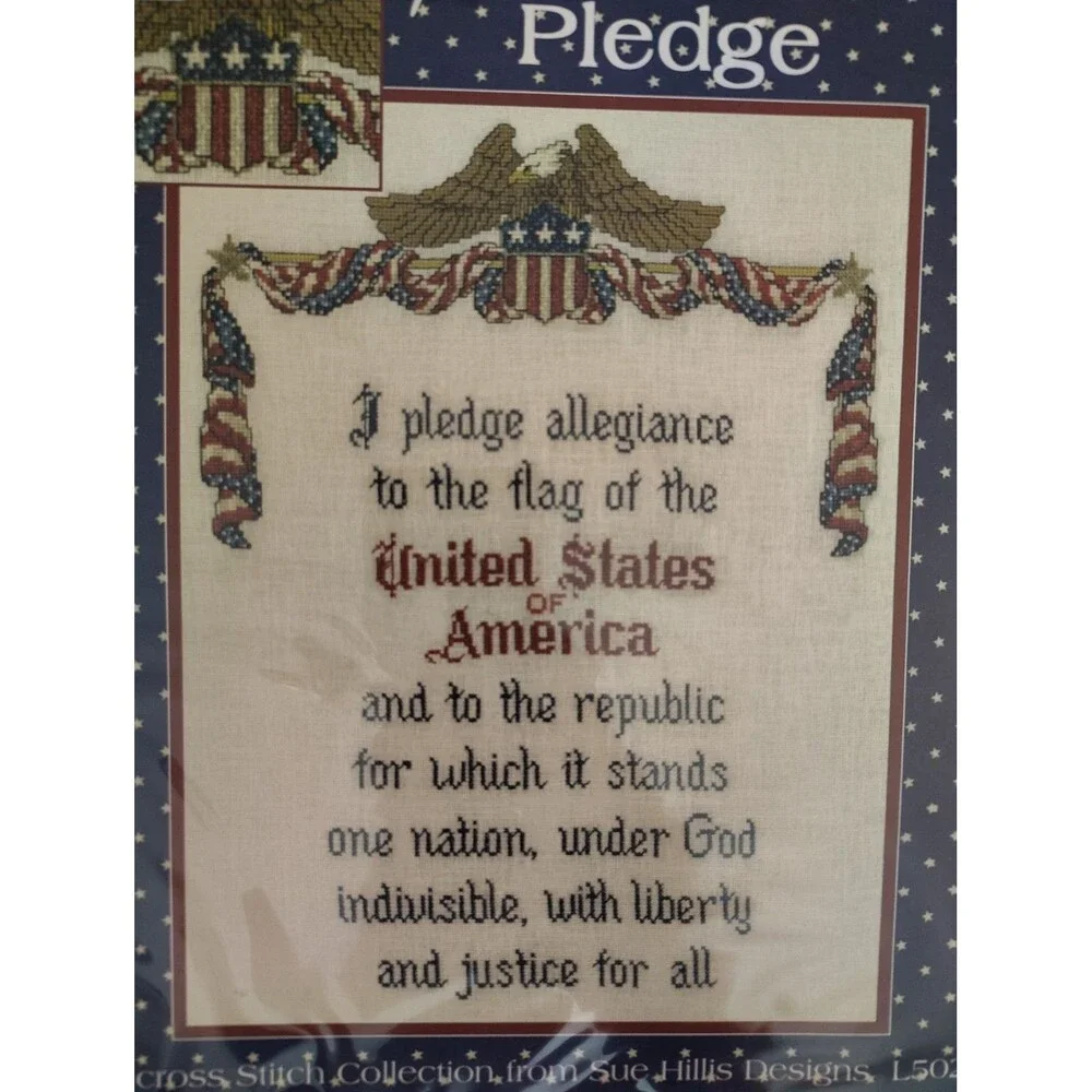 An American’s Pledge Sue Hillis Designs Cross Stitch Pattern Leaflet L502